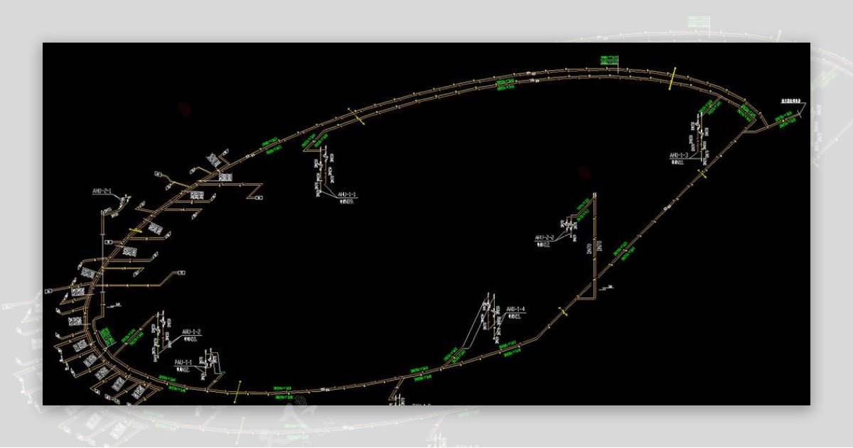 师范大学体育馆空调供回水管道系统图图片