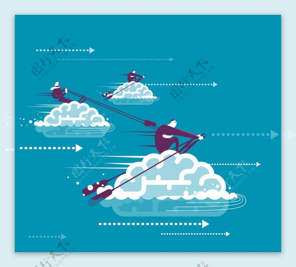 云技术卡通设计商务图片