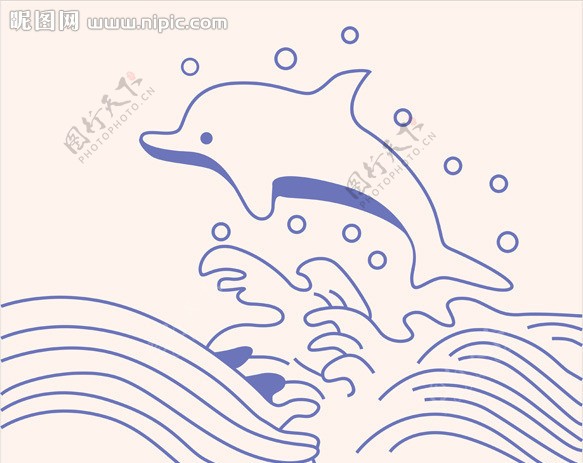浪花海豚图片