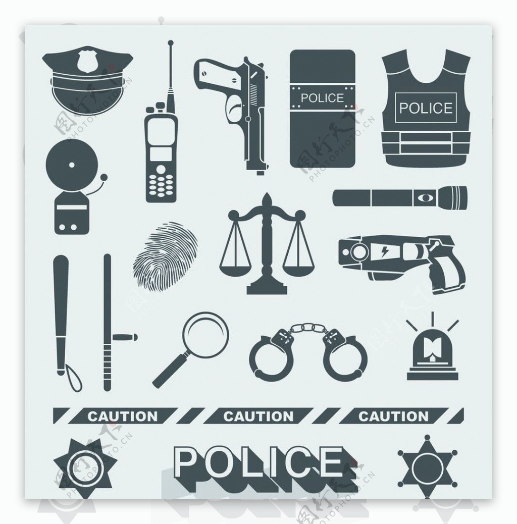 警察警务图标图片