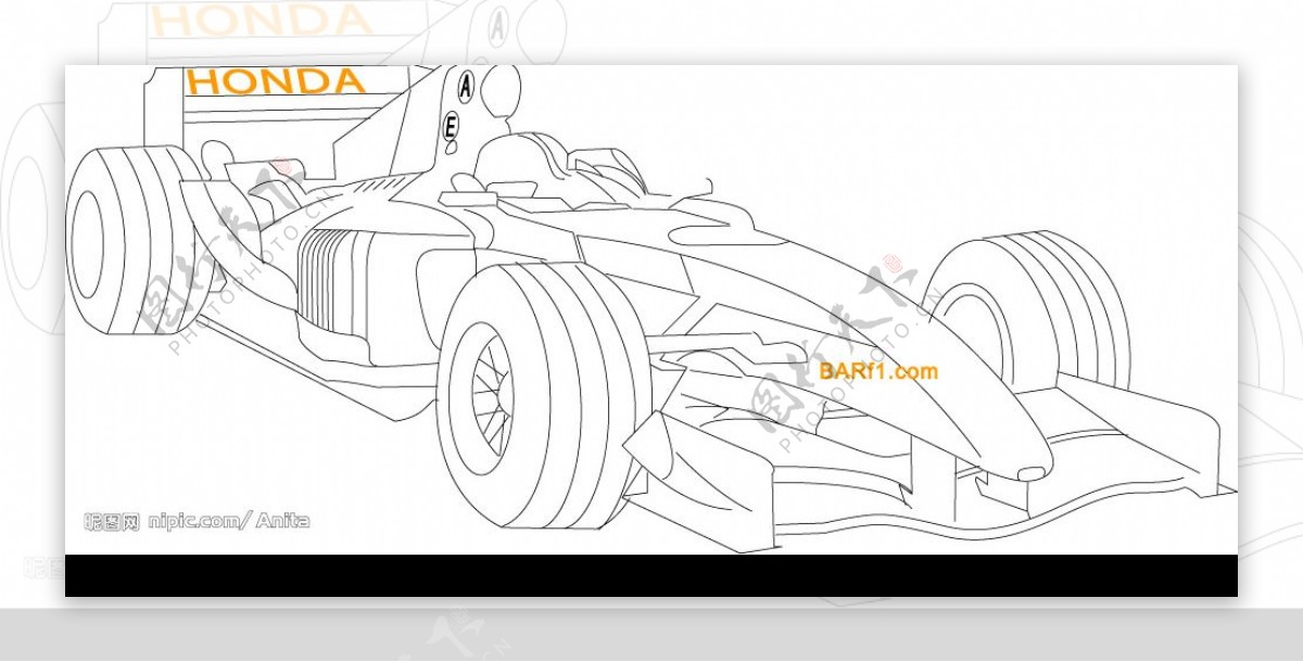赛车矢量图一款图片
