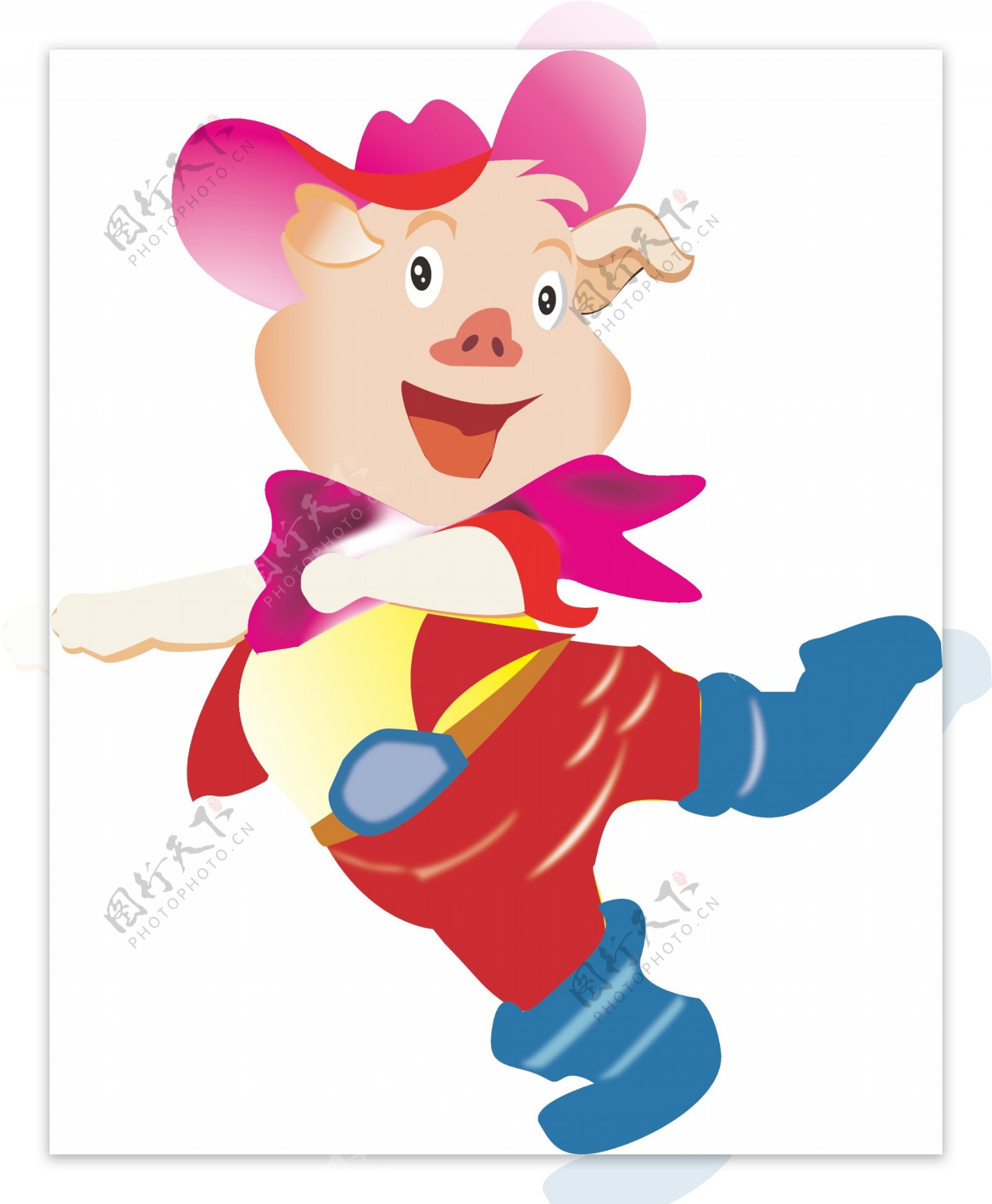 粉红猪图片