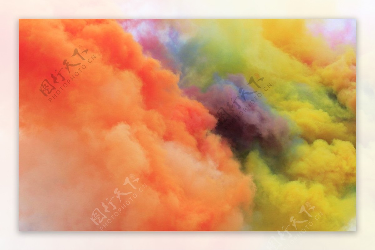 彩色烟雾图片