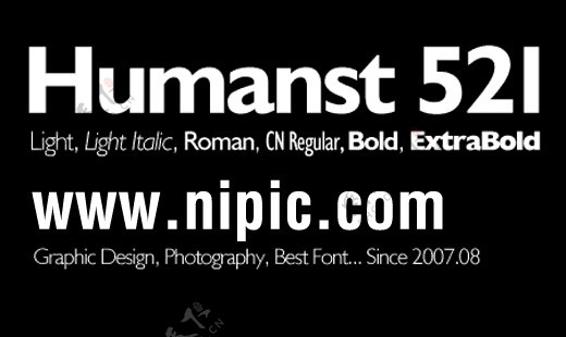 Humanst521系列字体下载