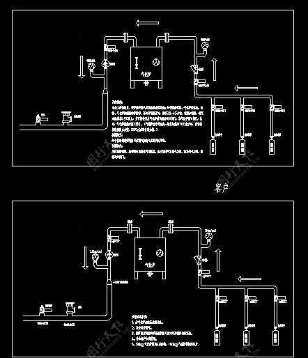 厨房气化炉安装示意图CAD制作图片
