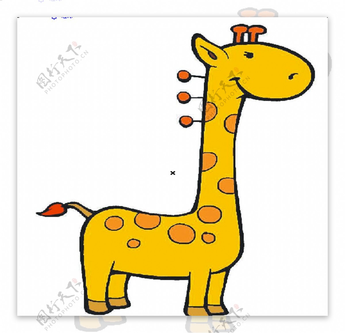 黄色长颈鹿卡通形象矢量图图片素材免费下载 - 觅知网
