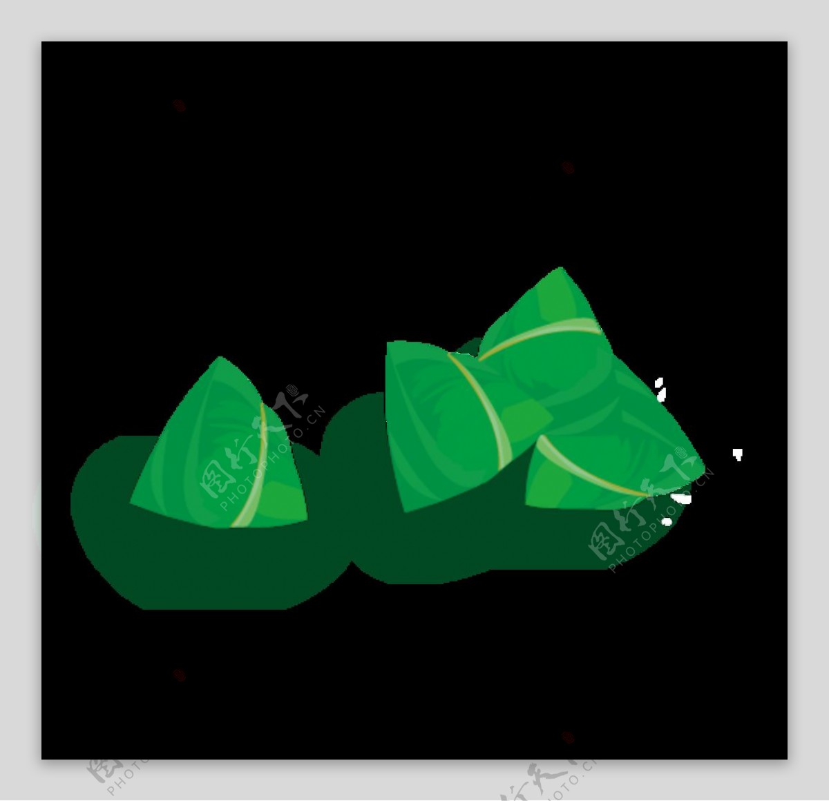 端午节粽子绿色图标矢量图图片