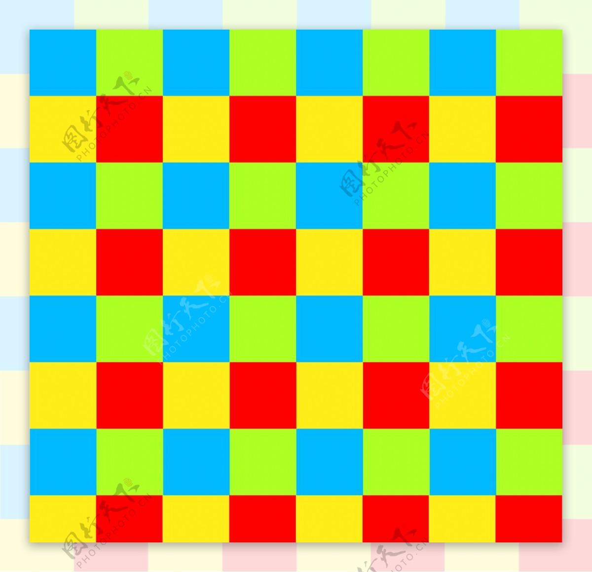 彩色格子拼图构成砖墙瓦片图片