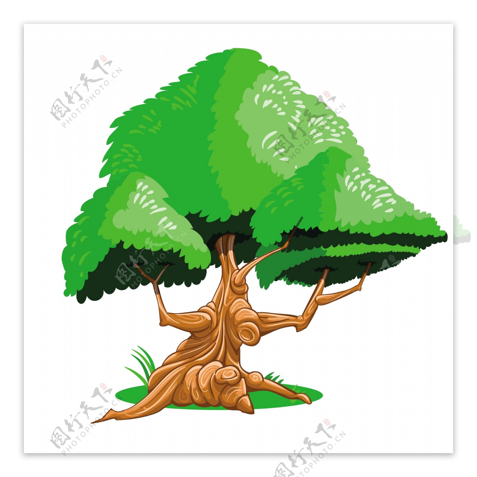 绿色的卡通树图片素材_免费下载_svg图片格式_高清图片400000328_摄图网