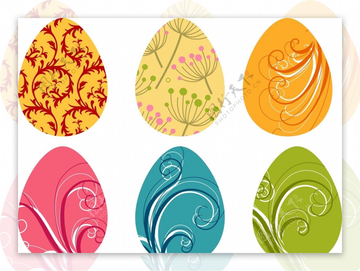 复活节彩蛋花纹图片