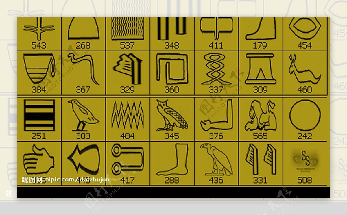 埃及象形文字笔刷