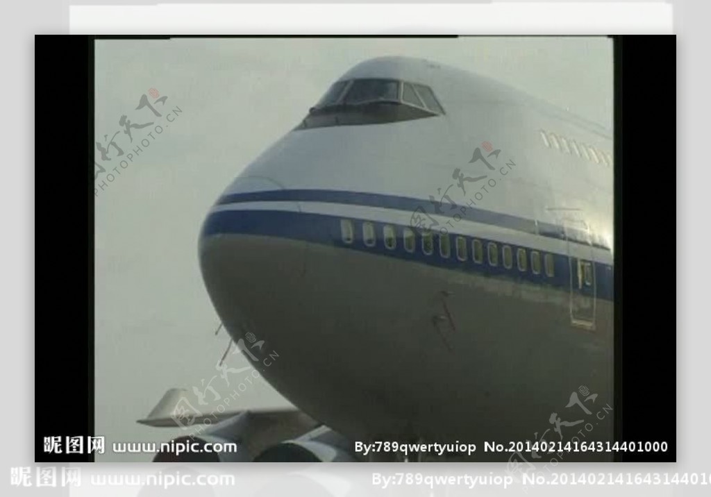 民航客机背景视频