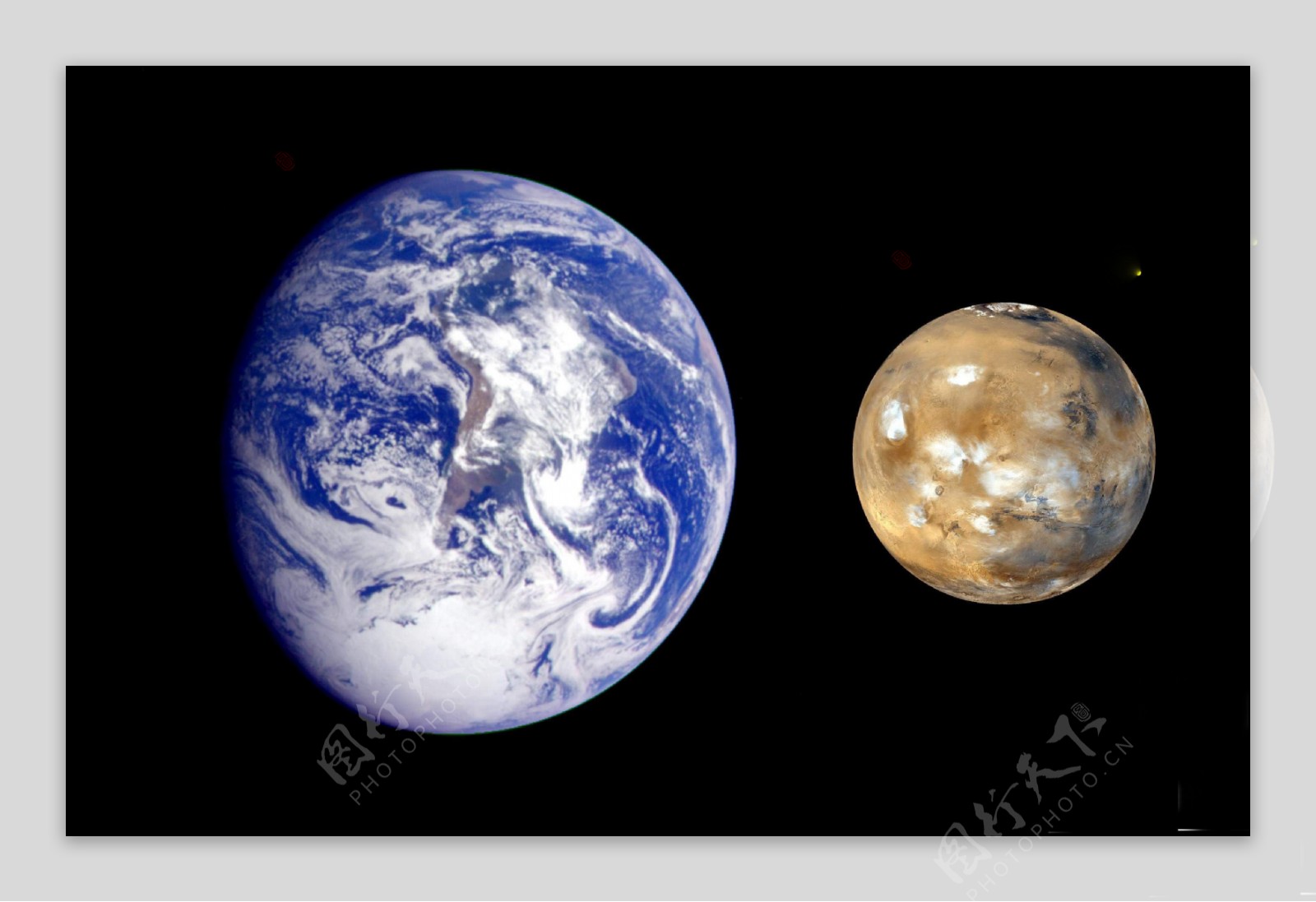 地球火星图片