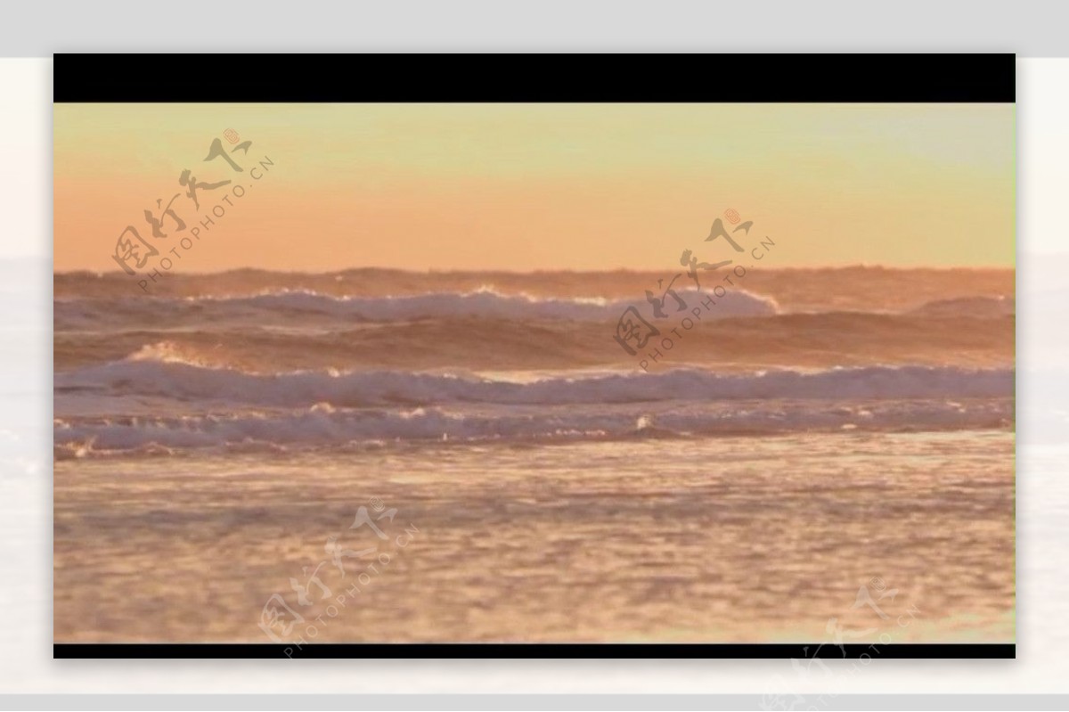 海滩黄昏视频素材