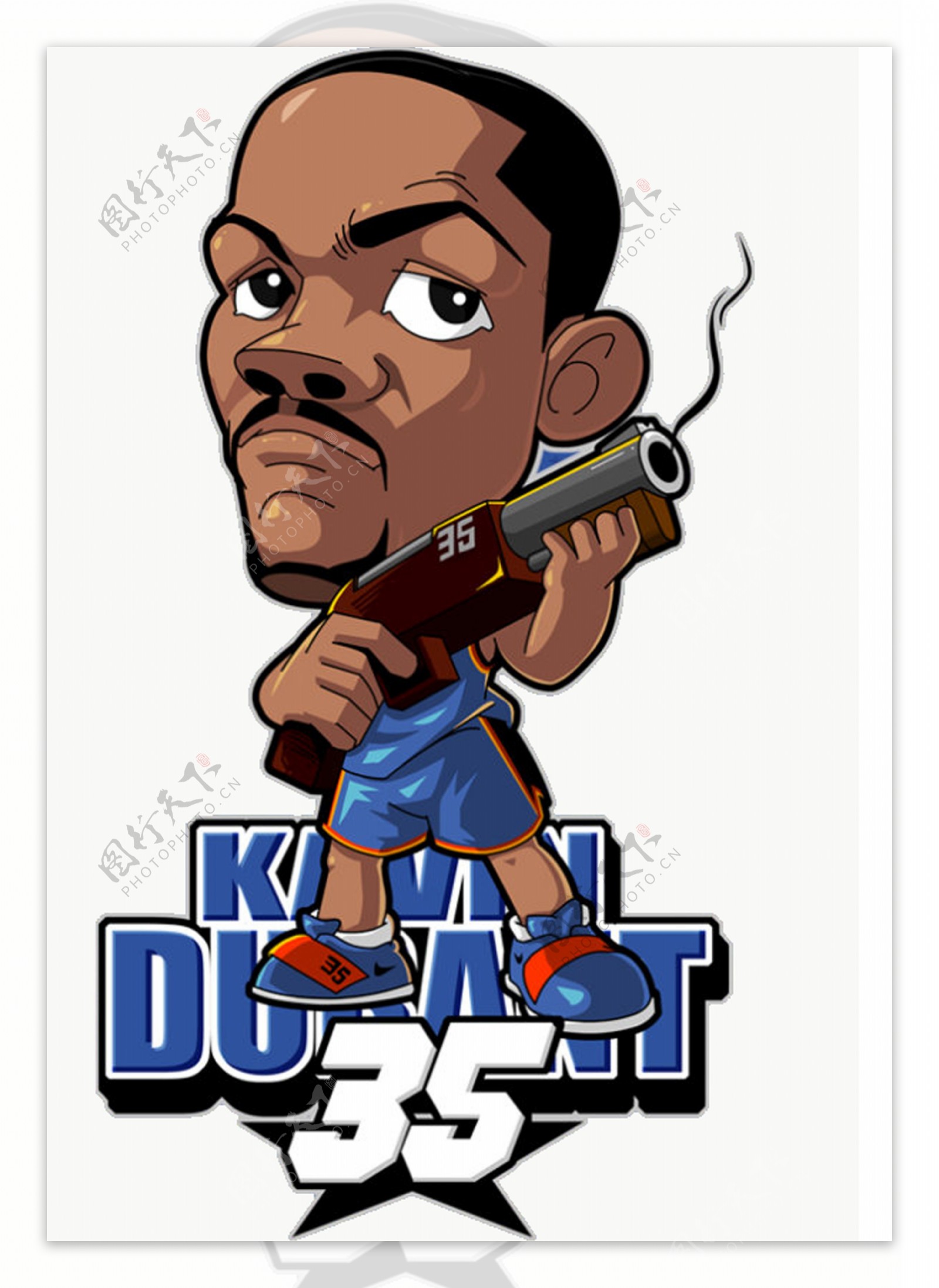 NBA 球星詹姆斯和杜兰特|插画|新锐潮流插画|bjao_原创作品-站酷ZCOOL