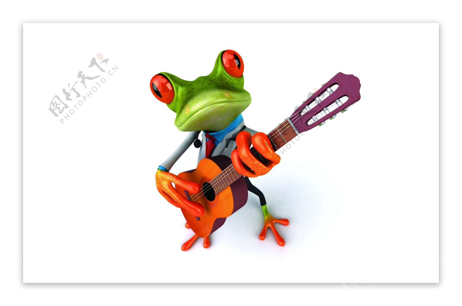 弹吉他的青蛙图片