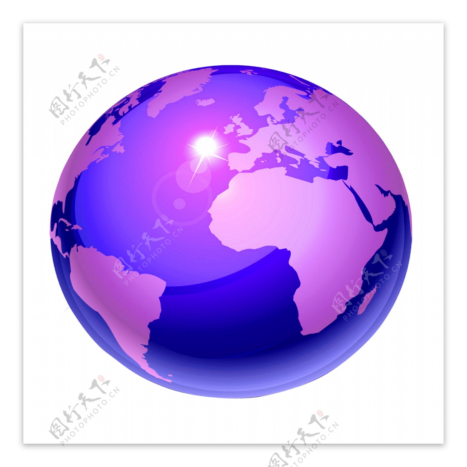 紫色地球环保图片