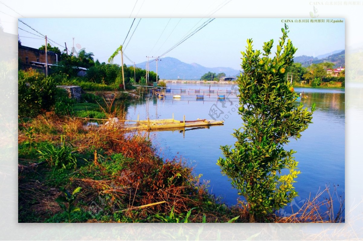 乡村田园山水风光图片