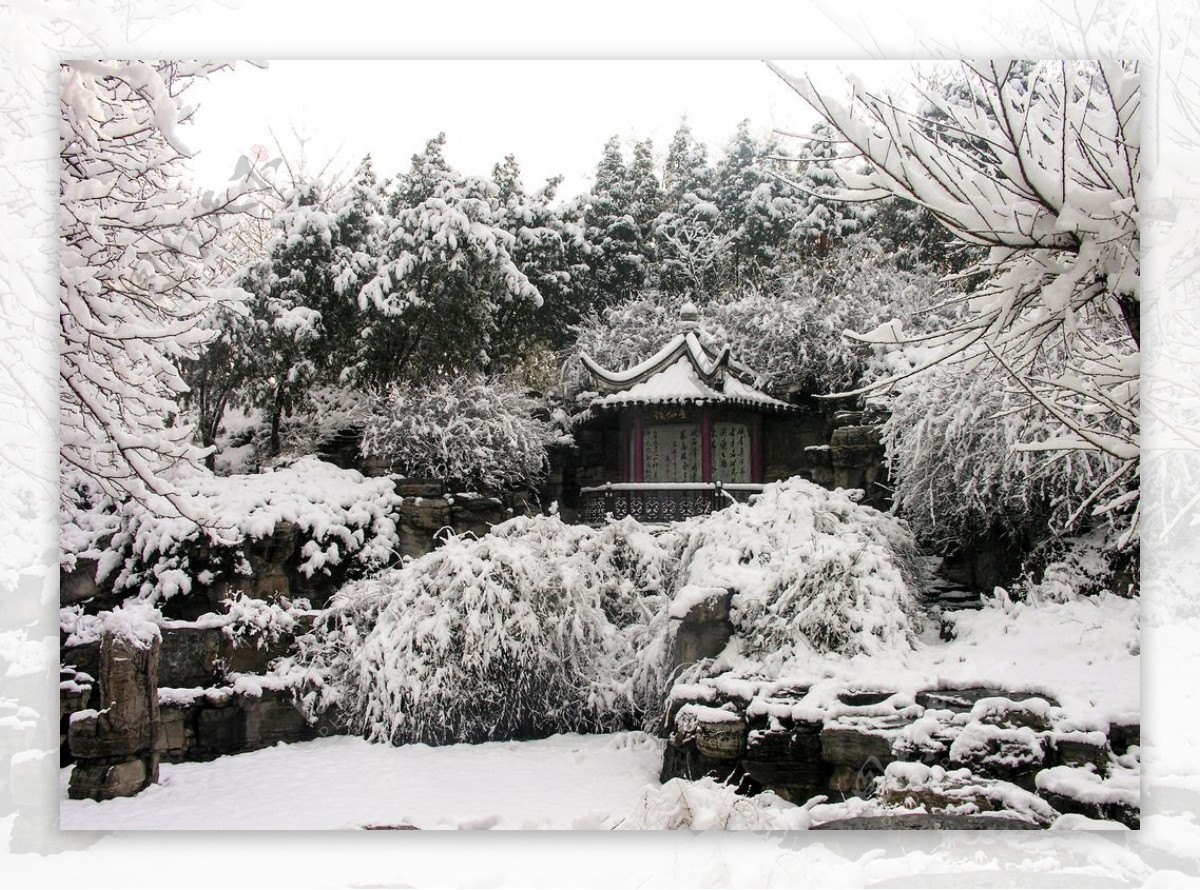 陶然亭雪景图片