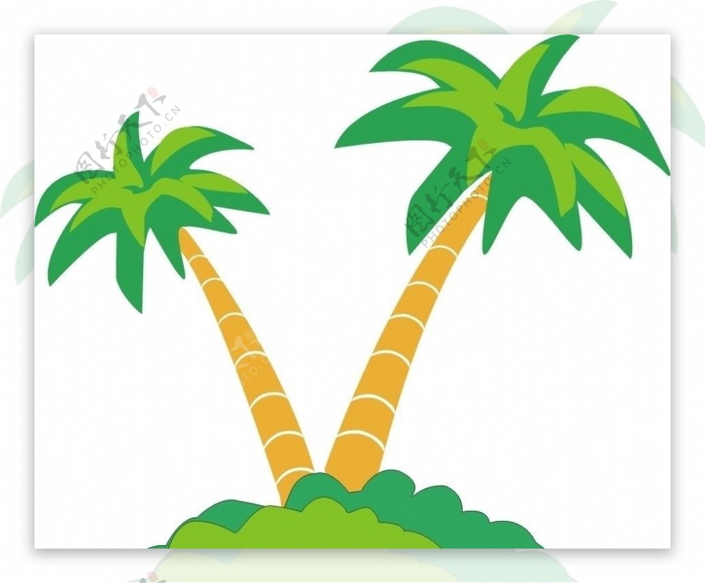 手绘椰子树椰果设计矢量图设计图__其他素材_底纹边框_设计图库_昵图网nipic.com