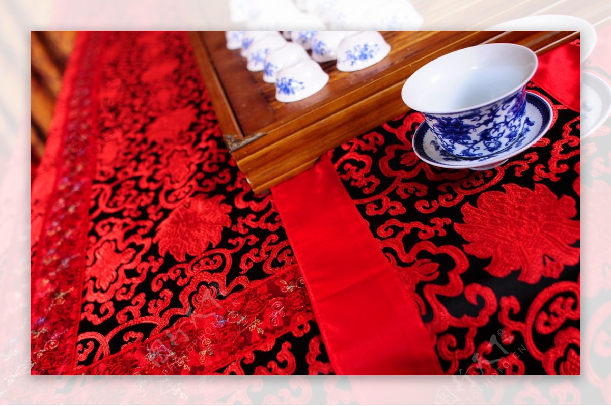 中式桌布图片