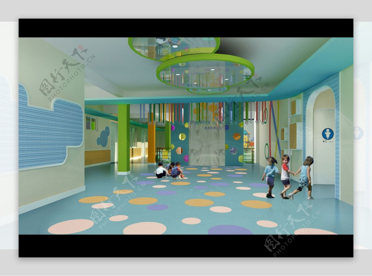 幼儿园大厅环境效果图图片