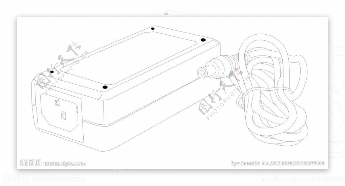 电源适配器素描图图片