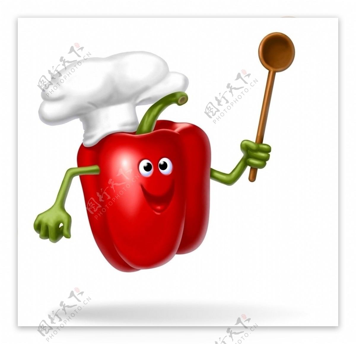 青椒3d小人厨师图片