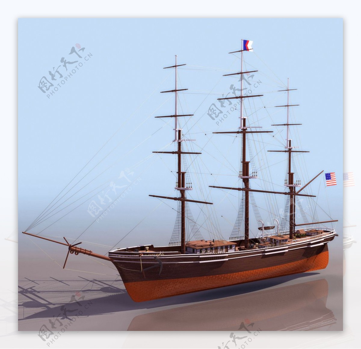 3D模型帆船图片