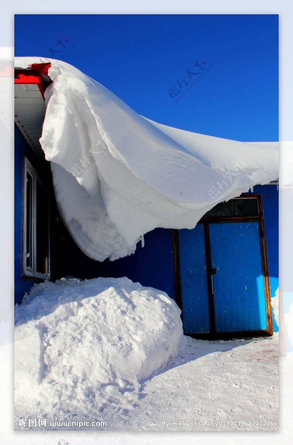 雪乡雪态扇子图片