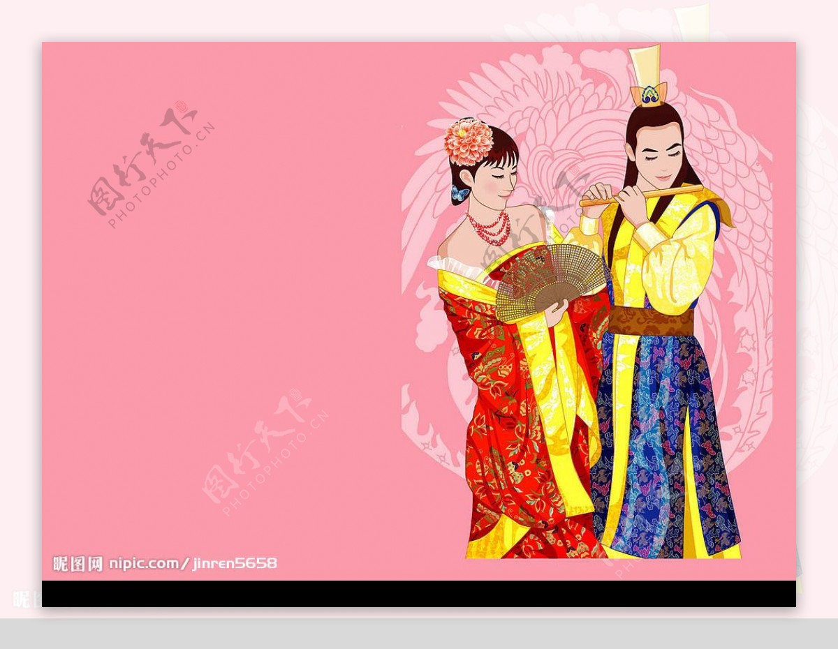 中国红传统婚礼情侣图片