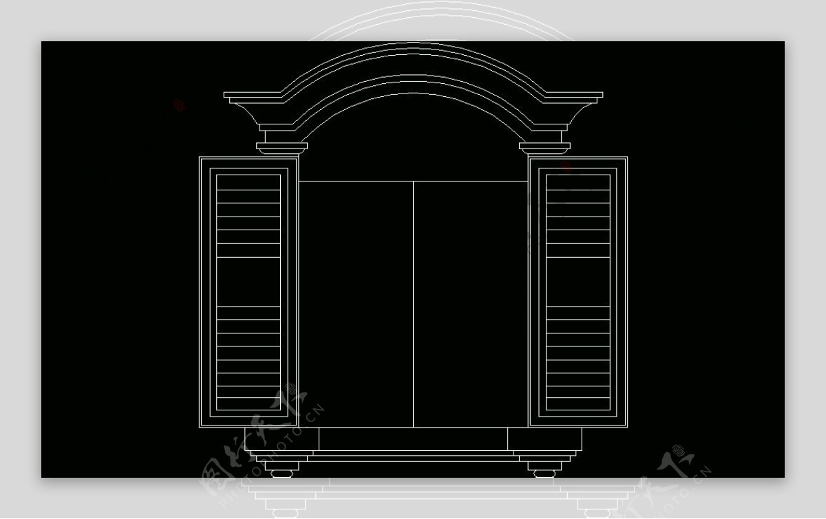 欧式构造拱窗套图片