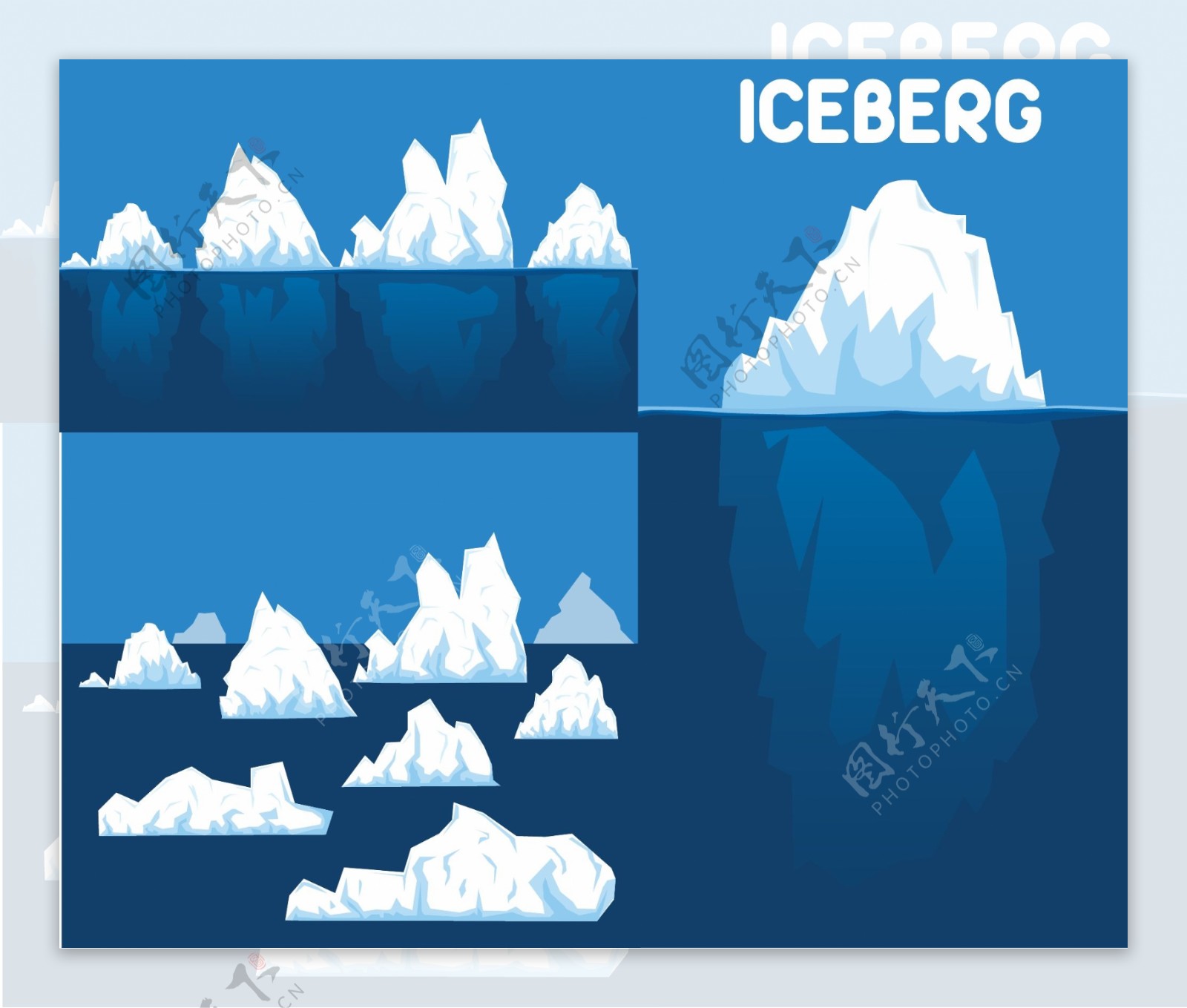 冰山冰封图片