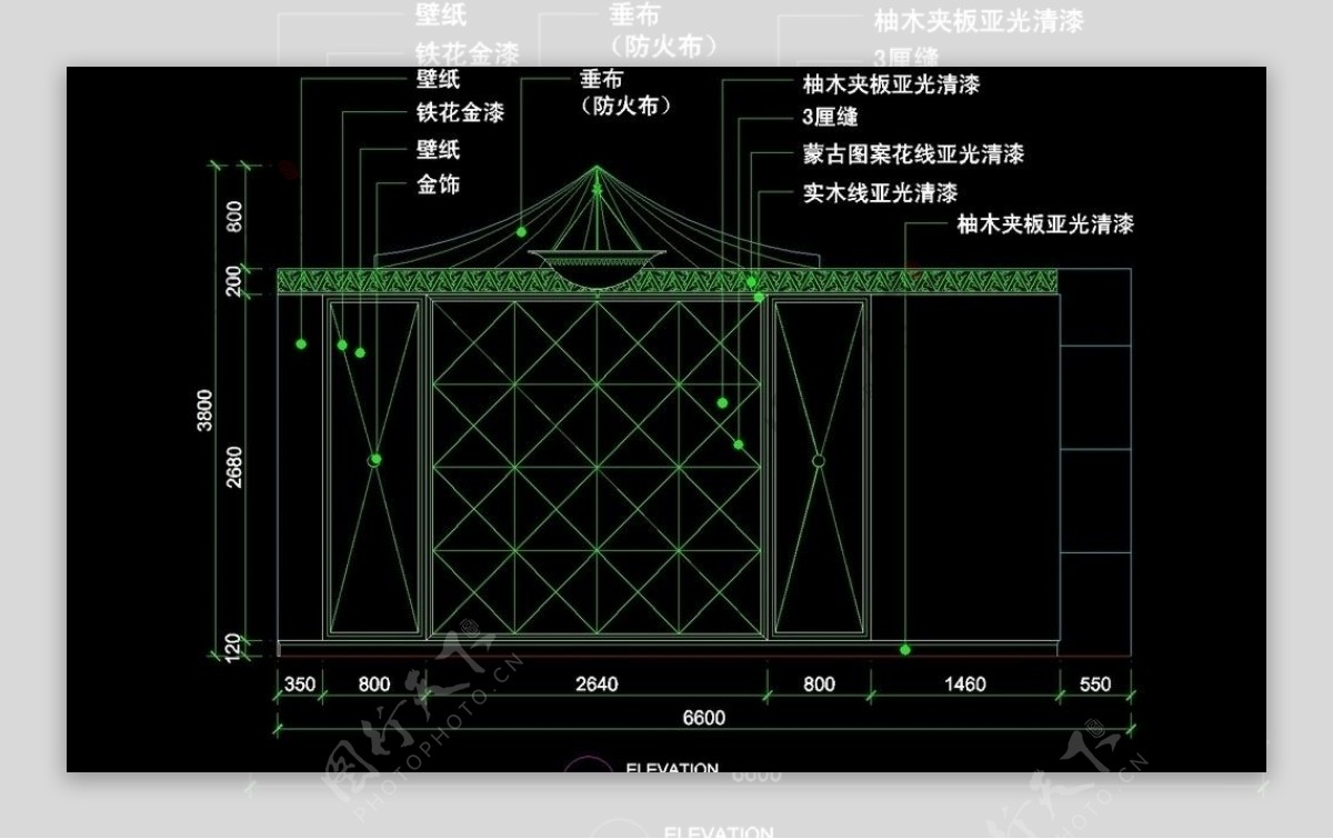 CAD餐厅设计素材图片