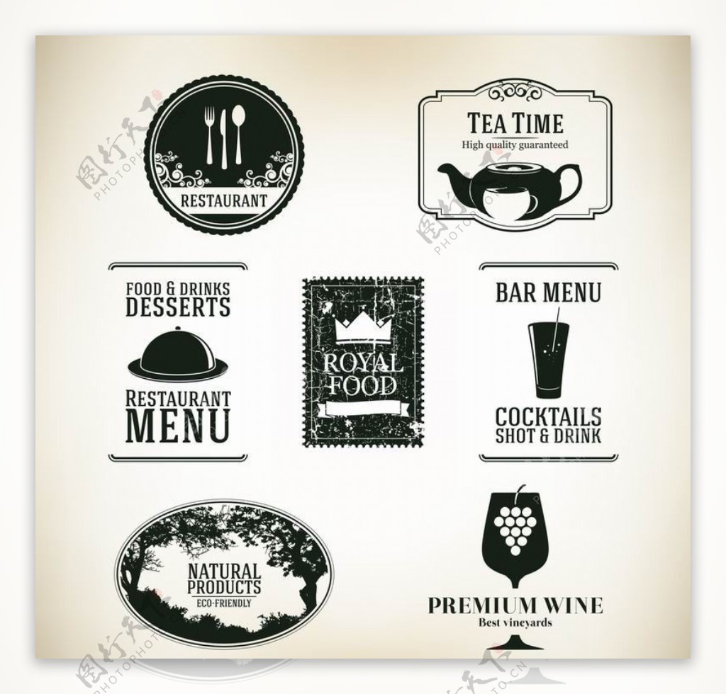 欧式菜单封面装饰设计图片