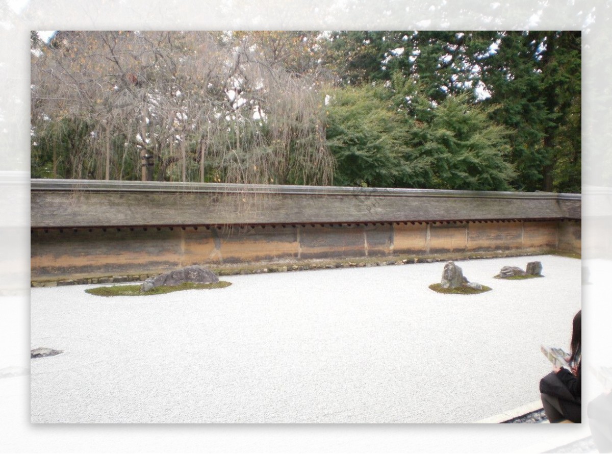 龙安寺枯山水图片