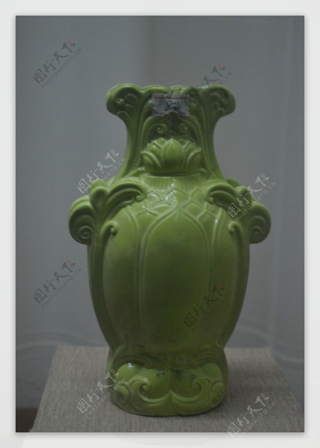 绿白菜花瓶图片