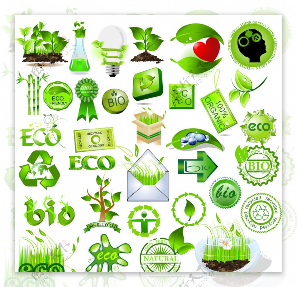 B绿色环保生态低碳素材图片