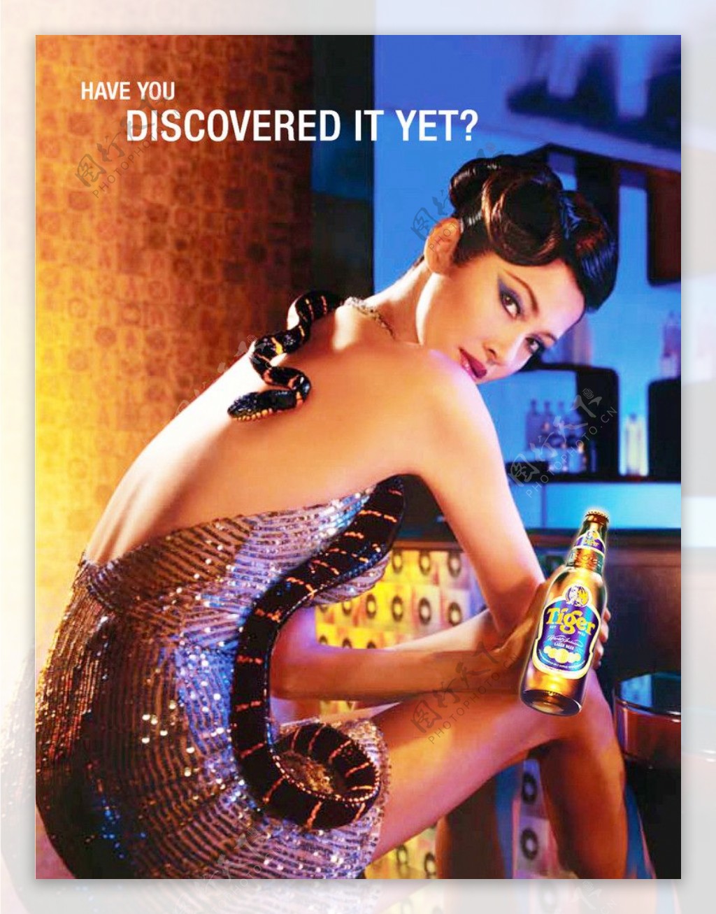虎牌啤酒形象广告高清设计图片