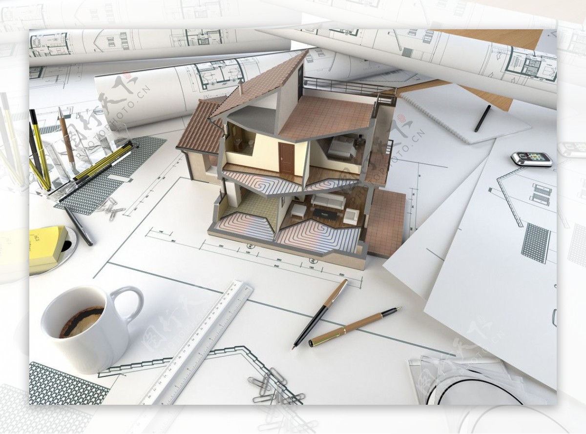 3d建筑别墅设计模型图纸图片