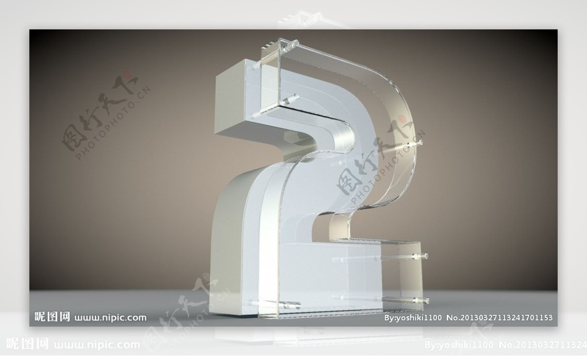金属玻璃数字图片