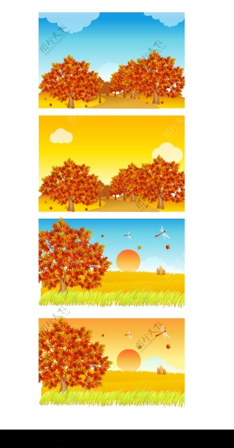 矢量秋季风景系列21图片