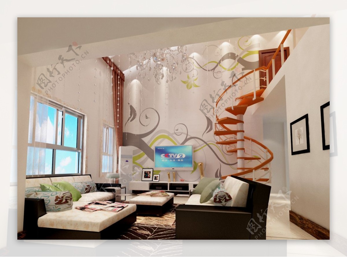 设计师帮我设计的我家的200平复式时尚家居室内一楼客厅设计效果图图片
