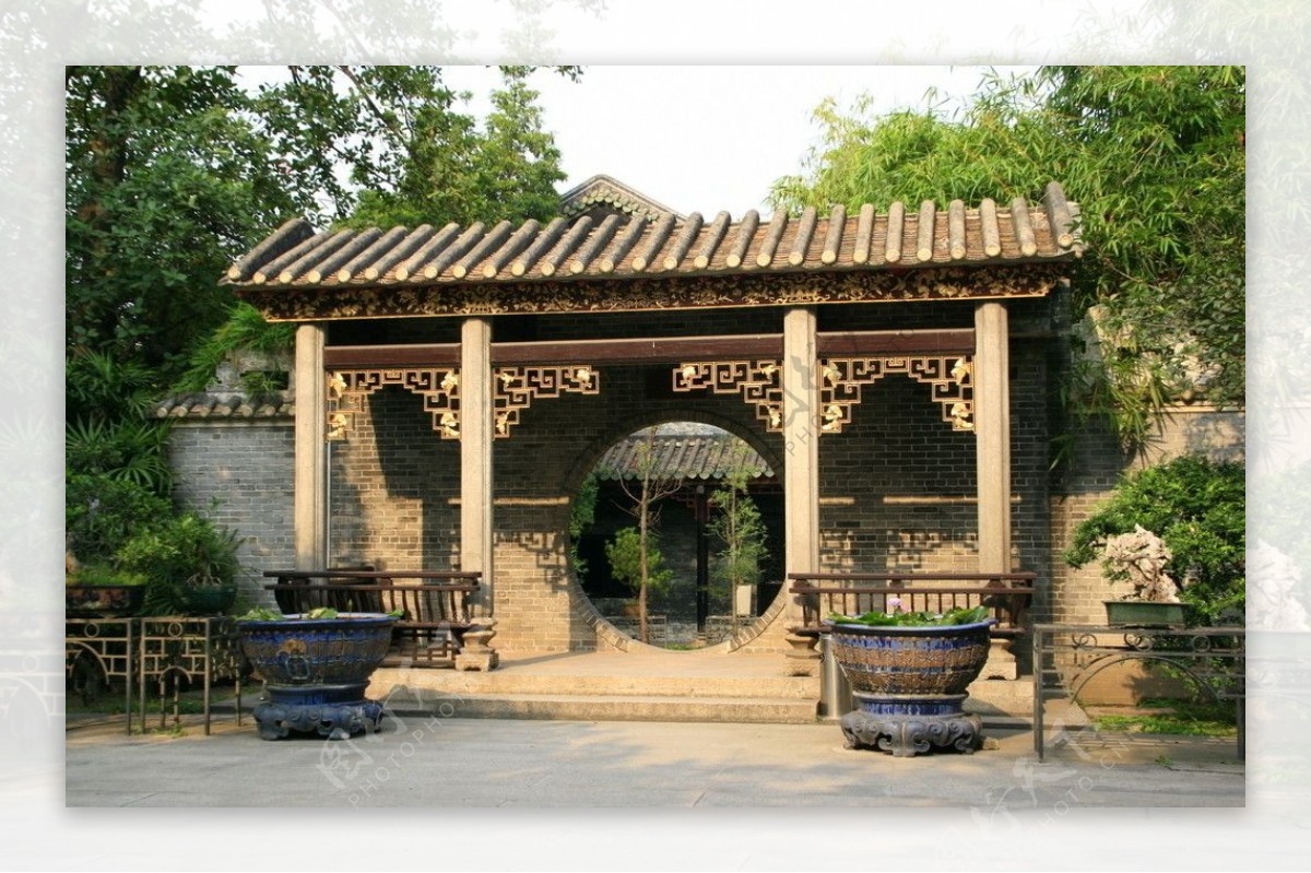中国古典园林梁园建筑图片