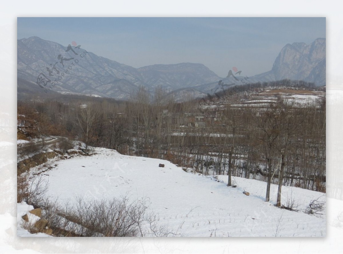 少室山西南冬季景色图片