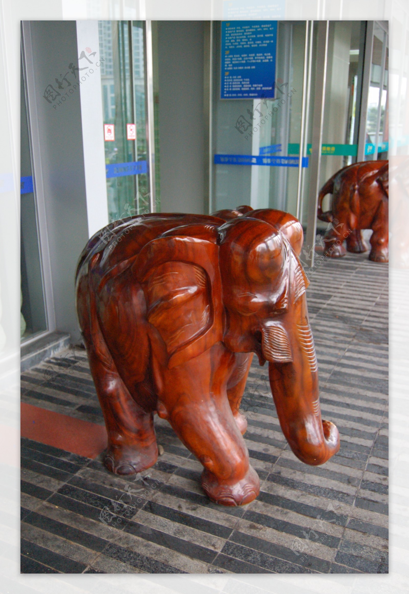 红木大象1图片