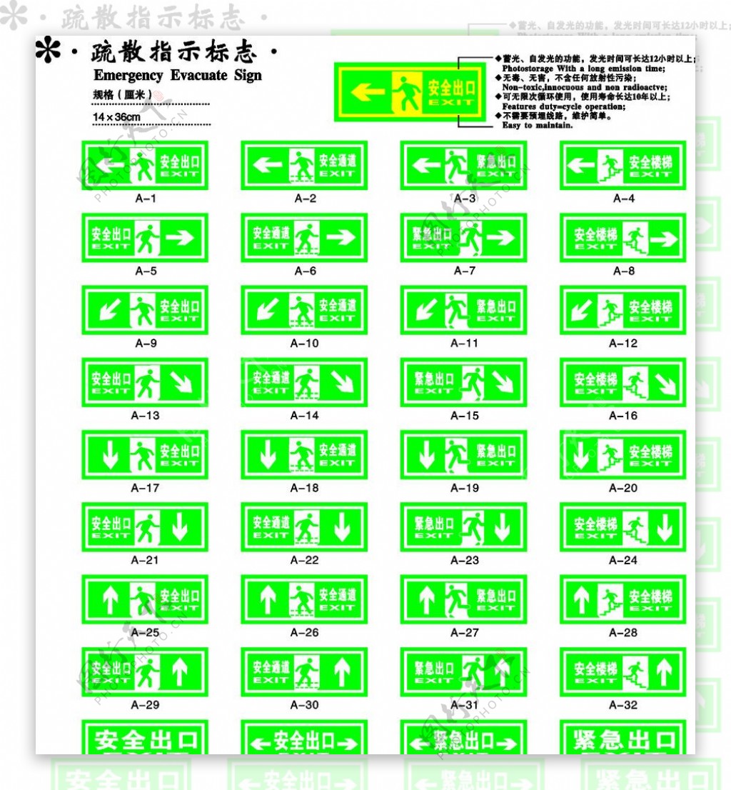 疏散指示图片