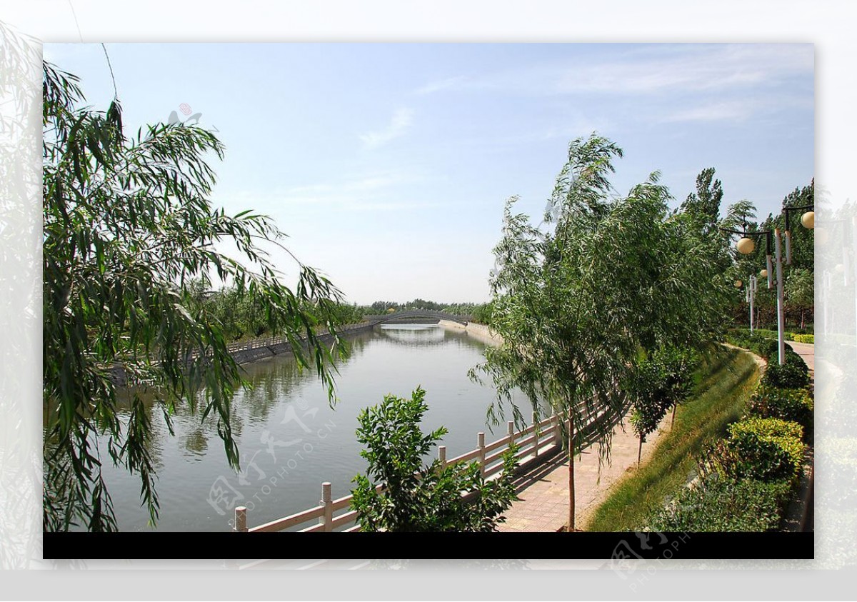 滨河公园河边图片
