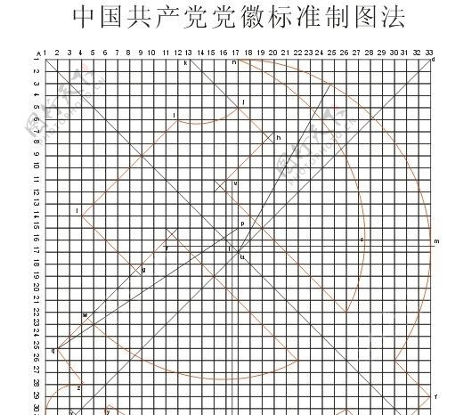 中国共产党党徽标准党旗制图法图片