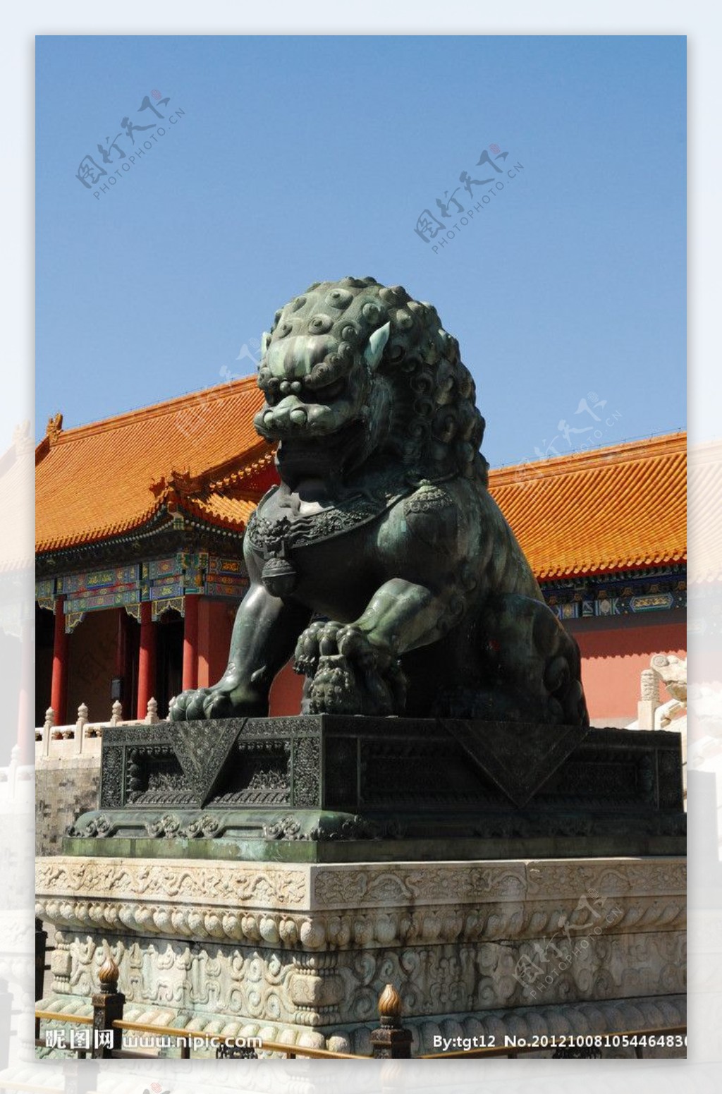 紫禁城铜狮图片